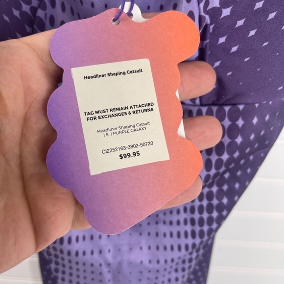 BRAND NEW Yitty Fabletics Headliner Shaping Catsuit Purple Galaxy - Picture 5 of 12